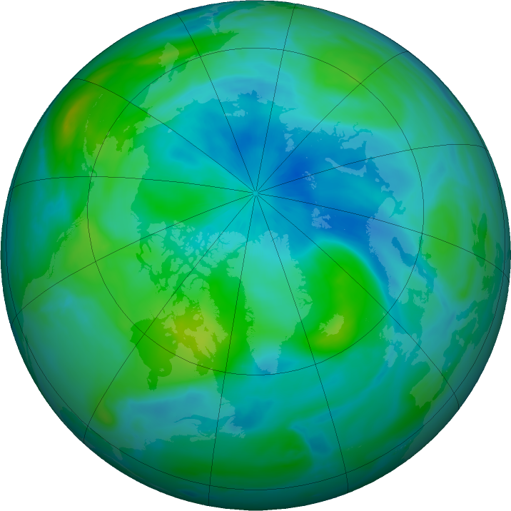 Arctic ozone map for 22 September 2021